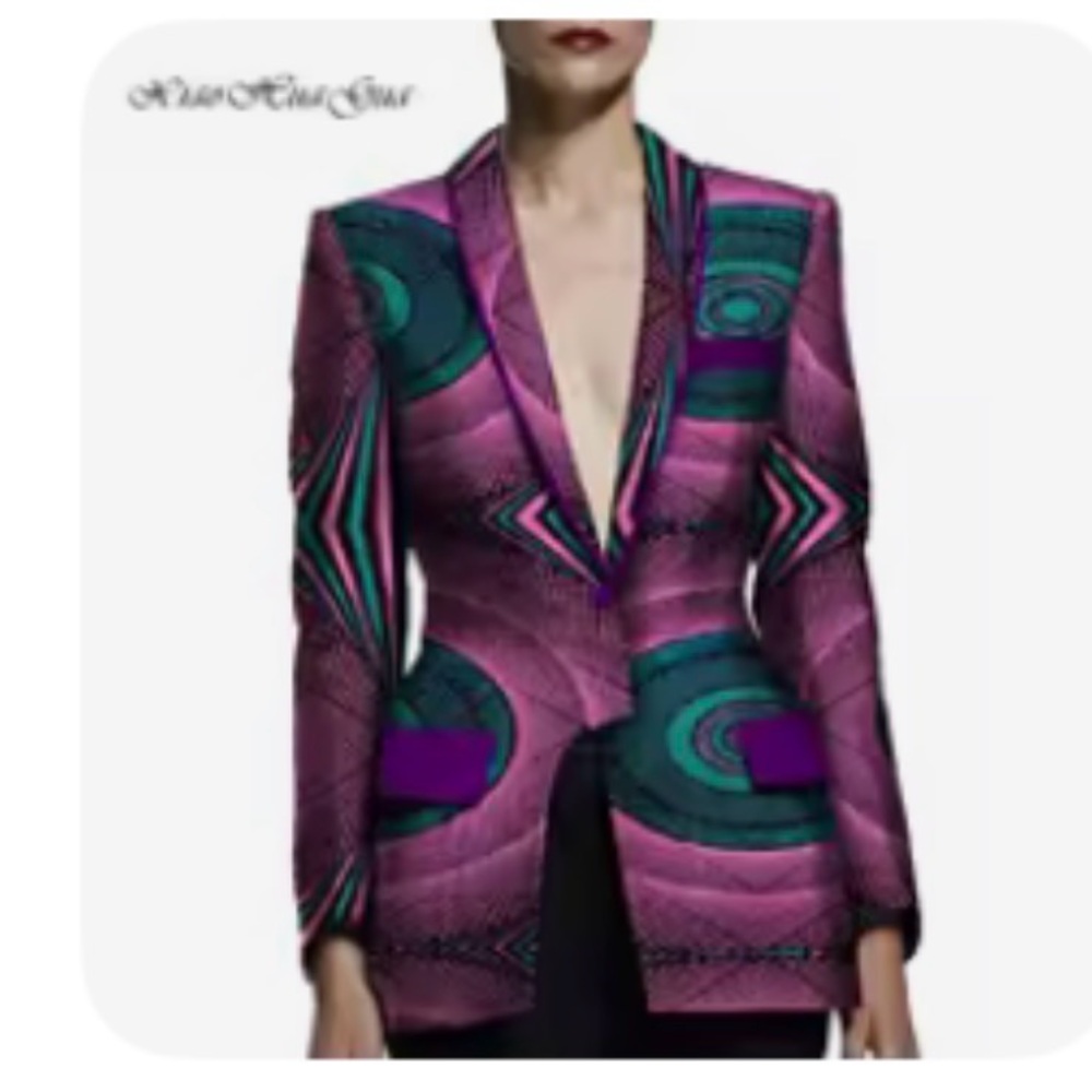 Vibrant Patterned Blazer African Styles.